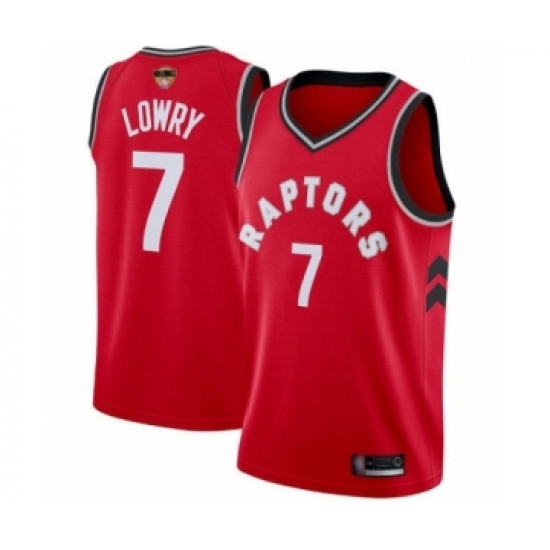 Men's Toronto Raptors #7 Kyle Lowry Swingman Red 2019 Basketball Finals Bound Jersey - Icon Edition - Ujersey
