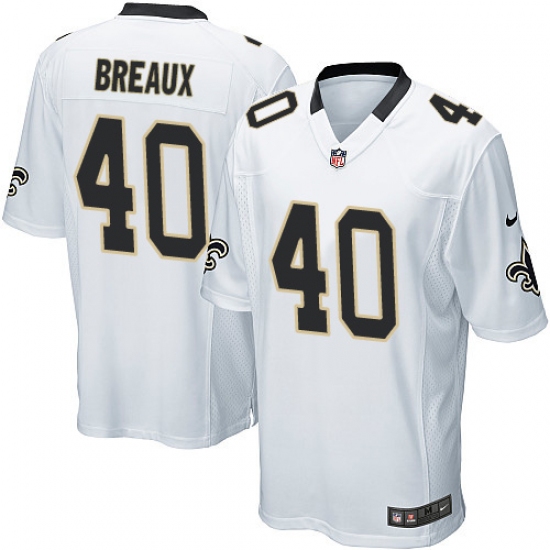 Men's Nike New Orleans Saints #40 Delvin Breaux Game White NFL Jersey - Ujersey