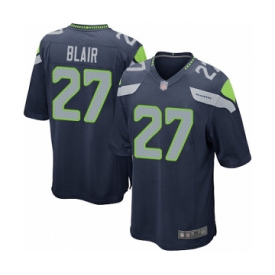 Men's Seattle Seahawks #27 Marquise Blair Game Navy Blue Team Color Football Jersey - Ujersey