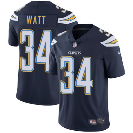 Youth Nike Los Angeles Chargers #34 Derek Watt Navy Blue Team Color Vapor Untouchable Limited Player NFL Jersey - Ujersey