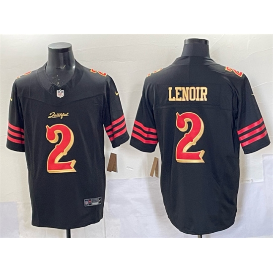 Men's San Francisco 49ers #2 Deommodore Lenoir Black 2025 F.U.S.E. “Rivalries” Vapor Limited Stitched Football Jersey - Ujersey