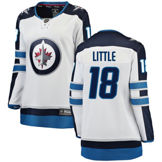 Women's Winnipeg Jets #18 Bryan Little Fanatics Branded White Away Breakaway NHL Jersey - Ujersey