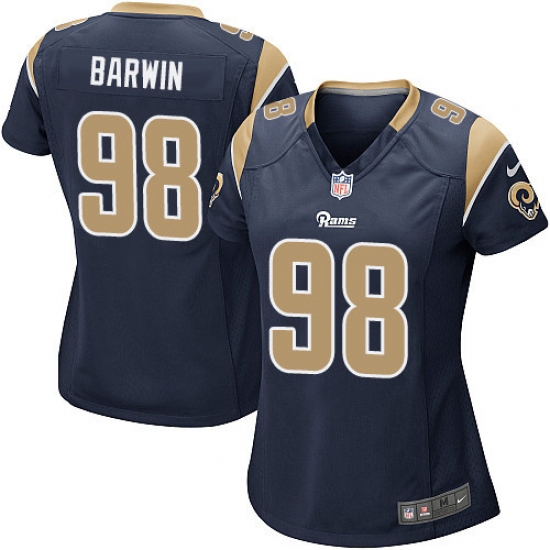 Women's Nike Los Angeles Rams #98 Connor Barwin Game Navy Blue Team Color NFL Jersey - Ujersey