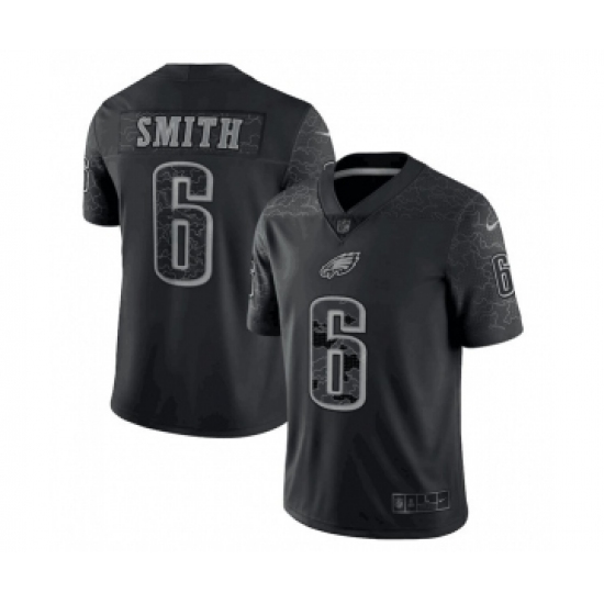 Men's Philadelphia Eagles #6 DeVonta Smith Black Reflective Limited Stitched Football Jersey - Ujersey