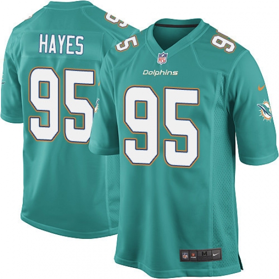 Men's Nike Miami Dolphins #95 William Hayes Game Aqua Green Team Color NFL Jersey - Ujersey