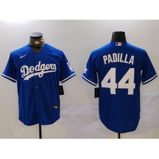 Men's Los Angeles Dodgers #44 Vicente Padilla Blue Cool Base Stitched Jersey - Ujersey