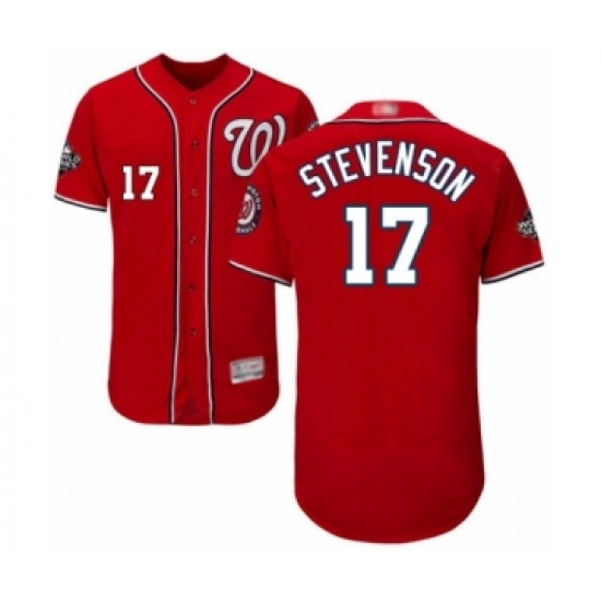 Men's Washington Nationals #17 Andrew Stevenson Red Alternate Flex Base Authentic Collection 2019 World Series Bound Baseball Jersey - Ujersey