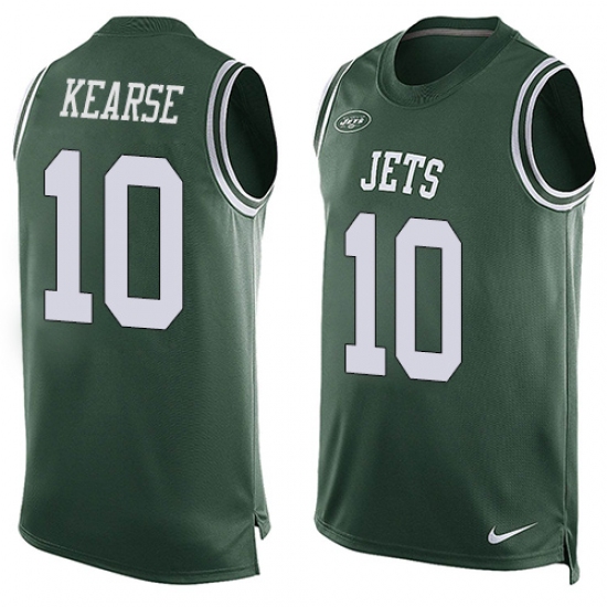 Men's Nike New York Jets #10 Jermaine Kearse Limited Green Player Name & Number Tank Top NFL Jersey - Ujersey