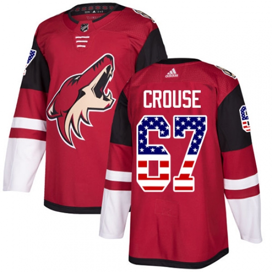 Youth Adidas Arizona Coyotes #67 Lawson Crouse Authentic Red USA Flag Fashion NHL Jersey - Ujersey