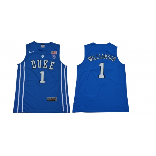 Duke Blue Devils #1 Zion Williamson Blue Basketball Stitched NCAA Jersey - Ujersey
