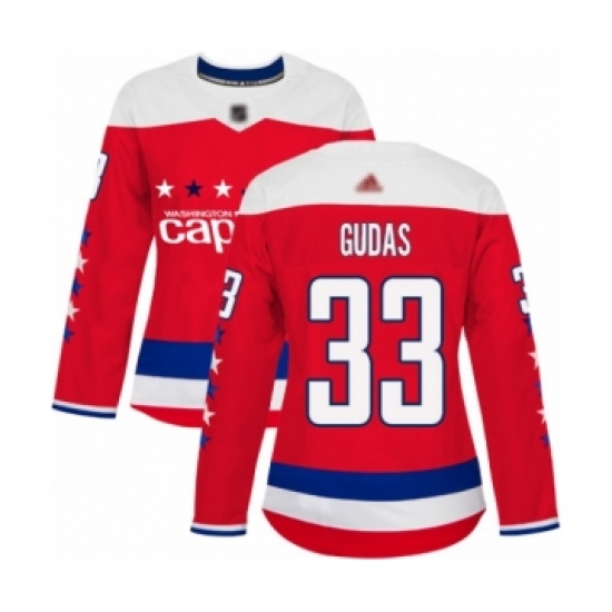 Women's Washington Capitals #33 Radko Gudas Authentic Red Alternate Hockey Jersey - Ujersey