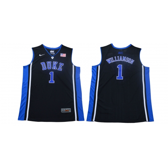 Duke Blue Devils #1 Zion Williamson Black Basketball Elite Stitched NCAA Jersey - Ujersey