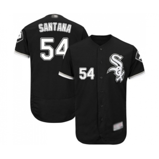 Men's Chicago White Sox #54 Ervin Santana Black Alternate Flex Base Authentic Collection Baseball Jersey - Ujersey