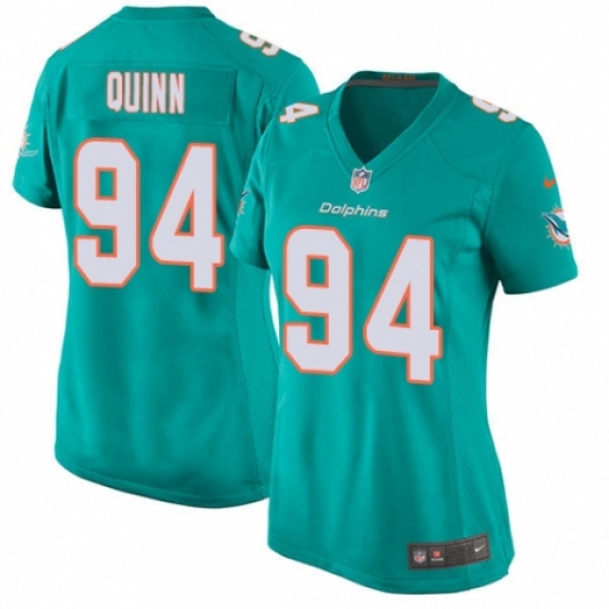 Women's Nike Miami Dolphins #94 Robert Quinn Game Aqua Green Team Color NFL Jersey - Ujersey