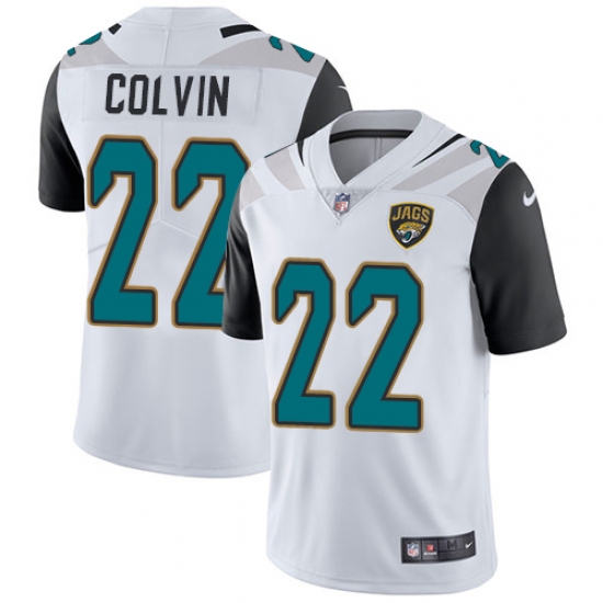 Youth Nike Jacksonville Jaguars #22 Aaron Colvin White Vapor Untouchable Limited Player NFL Jersey - Ujersey