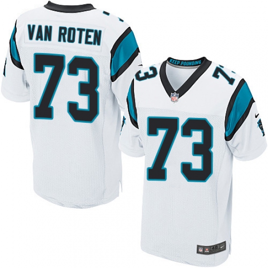 Men's Nike Carolina Panthers #73 Greg Van Roten Elite White NFL Jersey - Ujersey