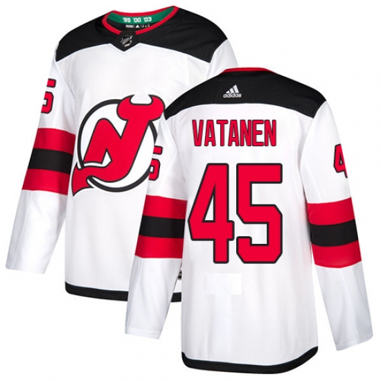 Youth Adidas New Jersey Devils #45 Sami Vatanen Authentic White Away NHL Jersey - Ujersey