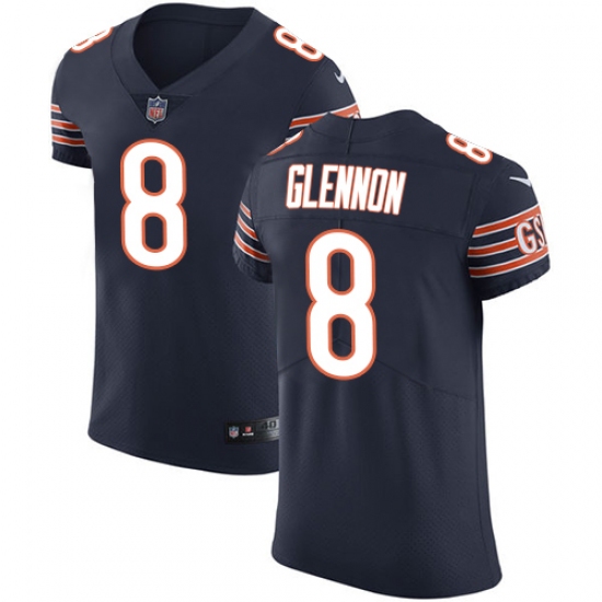 Men's Nike Chicago Bears #8 Mike Glennon Navy Blue Team Color Vapor Untouchable Elite Player NFL Jersey - Ujersey