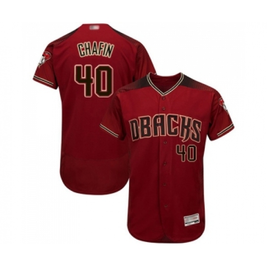 Men's Arizona Diamondbacks #40 Andrew Chafin Red Alternate Authentic Collection Flex Base Baseball Jersey - Ujersey