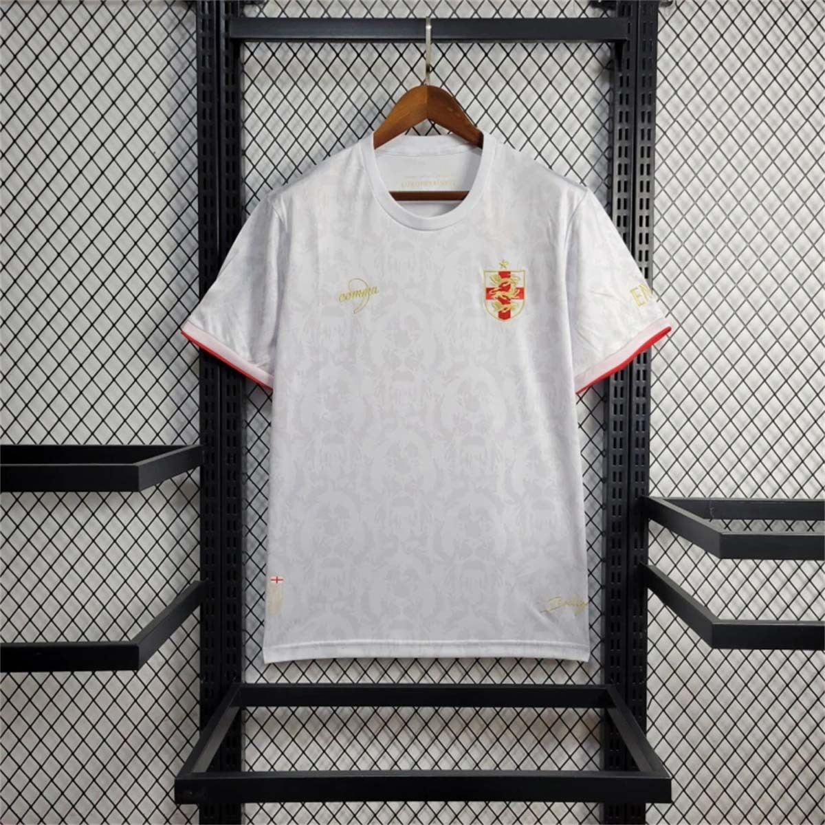 England Soccer Jersey White Comma Special Edition Kit Custom Shirt EURO 2024 - ujerseystore