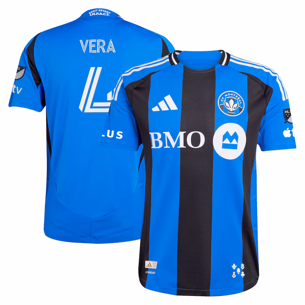 Men's CF Montreal Brayan Vera adidas Blue 2025 Montréal Original On-Field Authentic Jersey - ujerseystore
