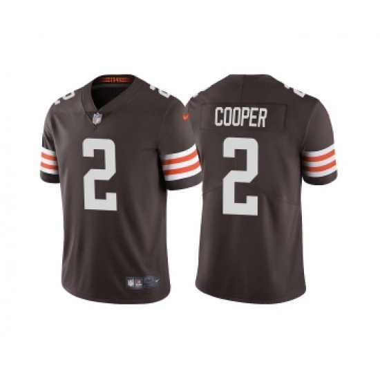 Men's Cleveland Browns #2 Amari Cooper Brown Vapor Untouchable Limited Stitched Jersey - Ujersey