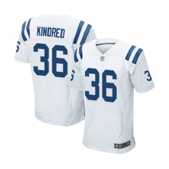 Men's Indianapolis Colts #36 Derrick Kindred Elite White Football Jersey - Ujersey