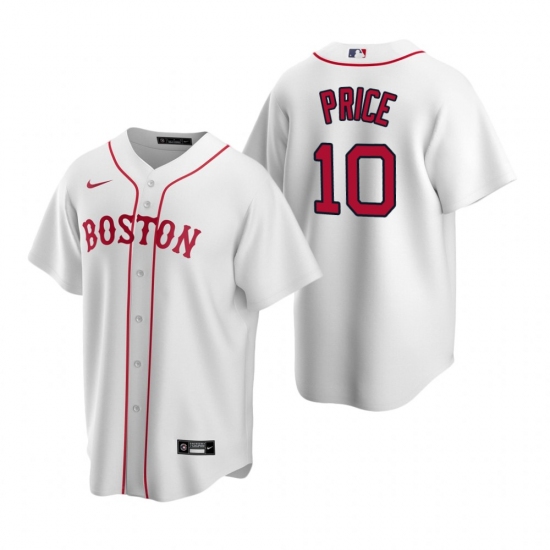 Men's Nike Boston Red Sox #10 David Price White Alternate Stitched Baseball Jersey - Ujersey