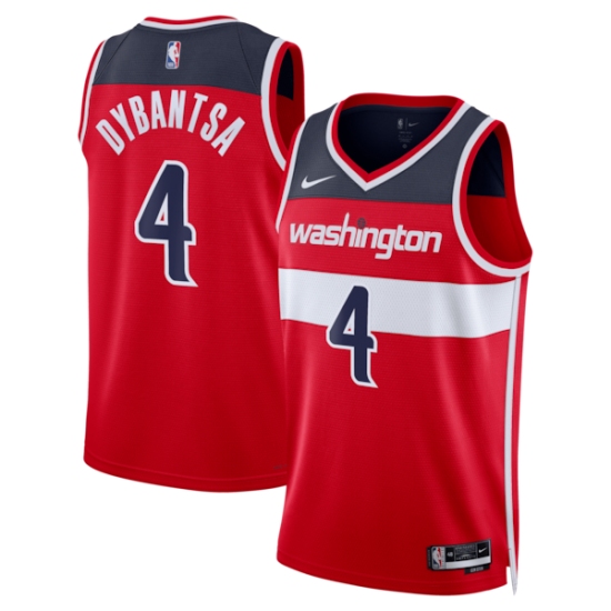 Men's Washington Wizards #4 AJ Dybantsa Nike Red 2026 NBA Draft Swingman Icon Edition Jersey