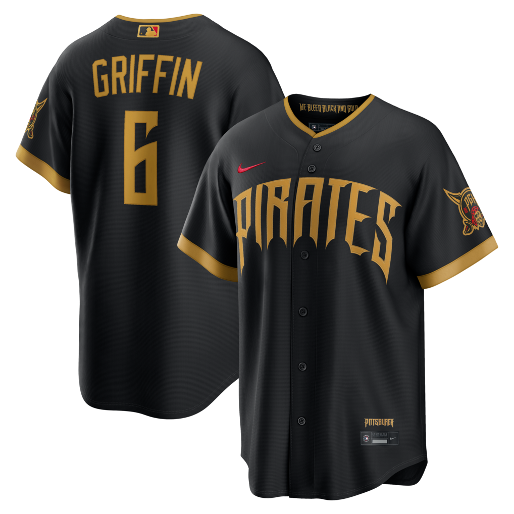 Men's Pittsburgh Pirates Konnor Griffin Nike Black 2026 City Connect Stadium Jersey - U-jersey