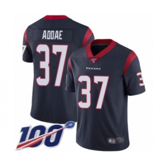 Men's Houston Texans #37 Jahleel Addae Navy Blue Team Color Vapor Untouchable Limited Player 100th Season Football Jersey - Ujersey