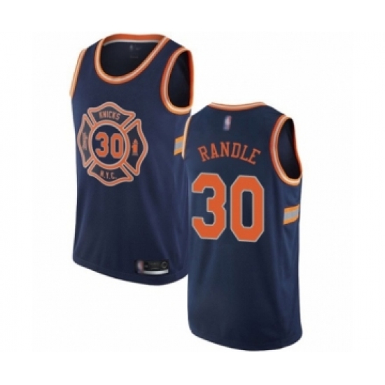 Youth New York Knicks #30 Julius Randle Swingman Navy Blue Basketball Jersey - City Edition - Ujersey
