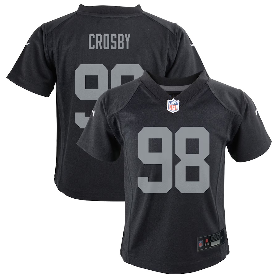 Toddler Las Vegas Raiders Maxx Crosby Nike Black Game Jersey - Ujersey