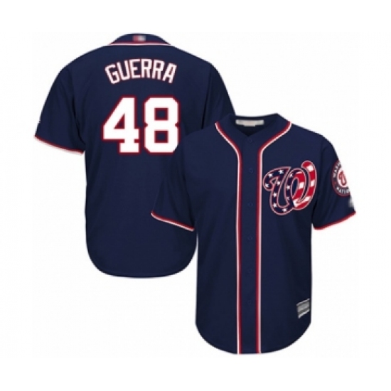 Youth Washington Nationals #48 Javy Guerra Authentic Navy Blue Alternate 2 Cool Base Baseball Player Jersey - Ujersey