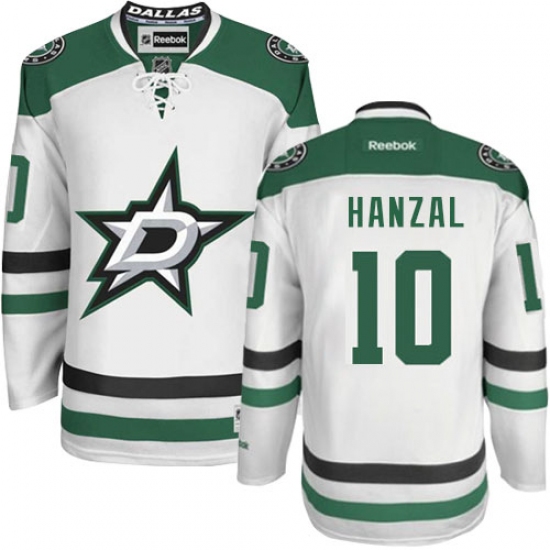 Men's Reebok Dallas Stars #10 Martin Hanzal Authentic White Away NHL Jersey - Ujersey