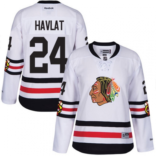Women's Reebok Chicago Blackhawks #24 Martin Havlat Authentic White 2017 Winter Classic NHL Jersey - Ujersey
