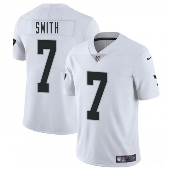 Men's Las Vegas Raiders #7 Geno Smith White 2025 Vapor Football Stitched Jersey - Ujersey