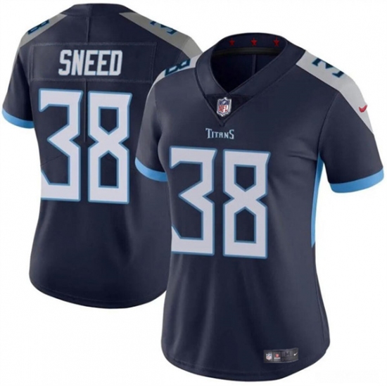 Women's Tennessee Titans #38 L'Jarius Sneed Navy Vapor Football Stitched Jersey - Ujersey