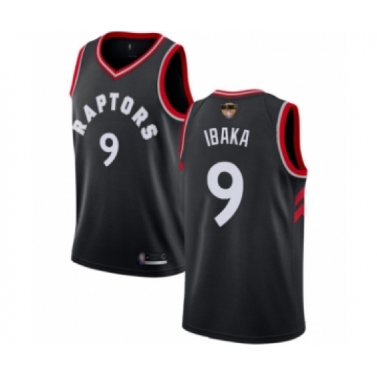 Women's Toronto Raptors #9 Serge Ibaka Swingman Black 2019 Basketball Finals Bound Jersey Statement Edition - Ujersey