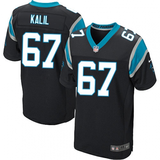 Men's Nike Carolina Panthers #67 Ryan Kalil Elite Black Team Color NFL Jersey - Ujersey