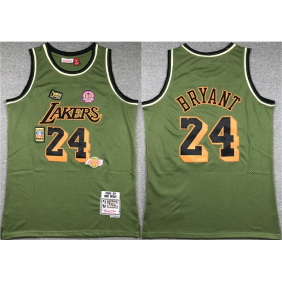 Men's Los Angeles Lakers #24 Kobe Bryant Green 1996-97 Throwback basketball Jersey - Ujersey
