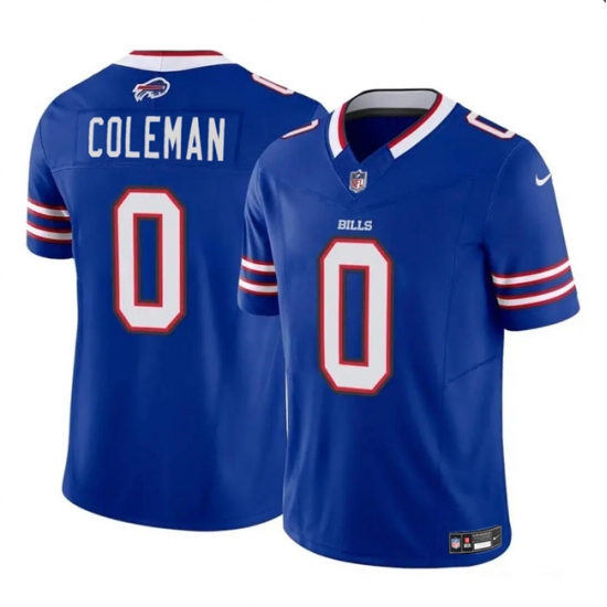 Men's Buffalo Bills #0 Keon Coleman Blue 2024 Draft F.U.S.E. Vapor Untouchable Limited Football Stitched Jersey - Ujersey