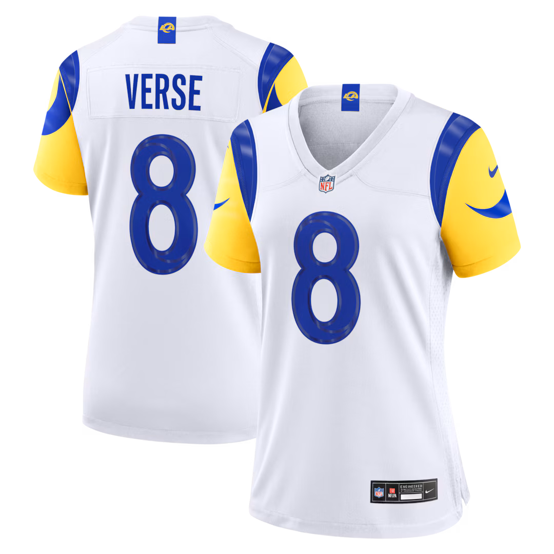 Women's Los Angeles Rams Jared Verse Nike White Game Jersey - Ujersey