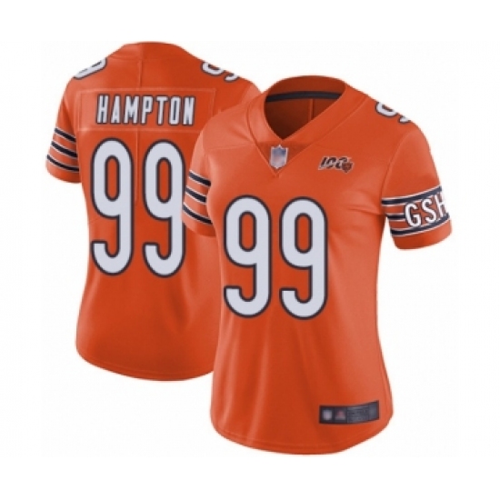 Women's Chicago Bears #99 Dan Hampton Orange Alternate 100th Season Limited Football Jersey - Ujersey