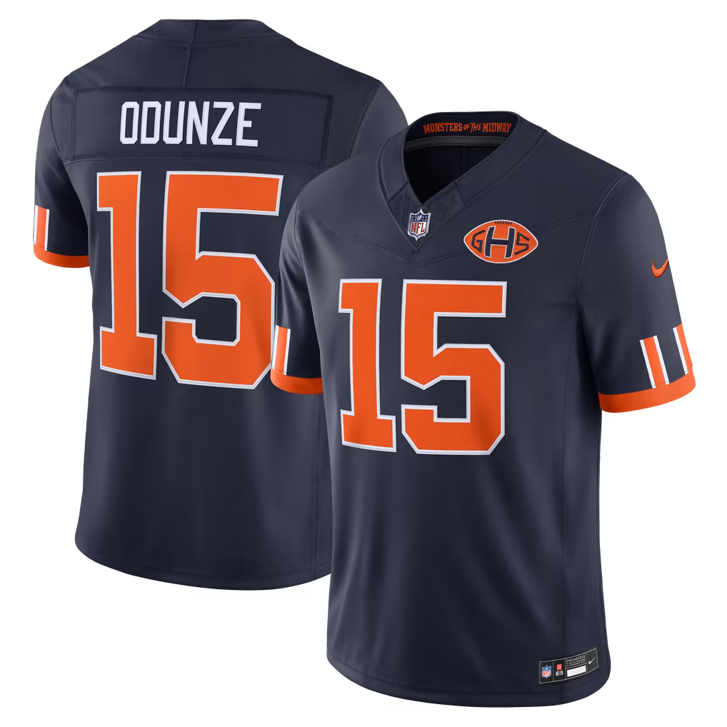 Men's Chicago Bears Rome Odunze Nike Navy 2026 Rivalries Collection Stitched Limited Jersey - Ujersey