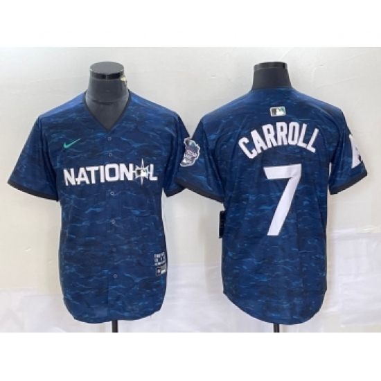 Men's Arizona Diamondbacks #7 Corbin Carroll Royal 2023 All Star Cool Base Stitched Baseball Jersey - Ujersey