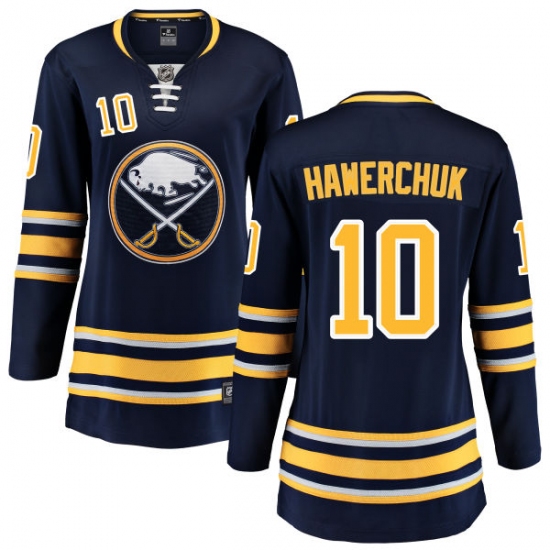 Women's Buffalo Sabres #10 Dale Hawerchuk Fanatics Branded Navy Blue Home Breakaway NHL Jersey - Ujersey