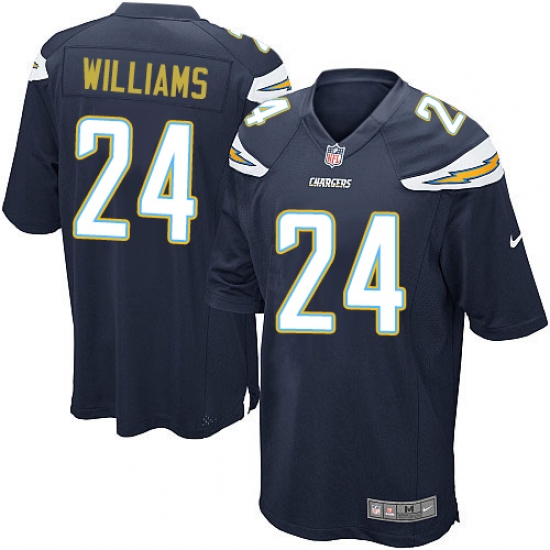 Men's Nike Los Angeles Chargers #24 Trevor Williams Game Navy Blue Team Color NFL Jersey - Ujersey