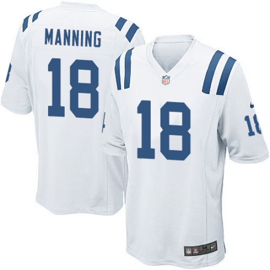 Men's Nike Indianapolis Colts #18 Peyton Manning Game White NFL Jersey - Ujersey