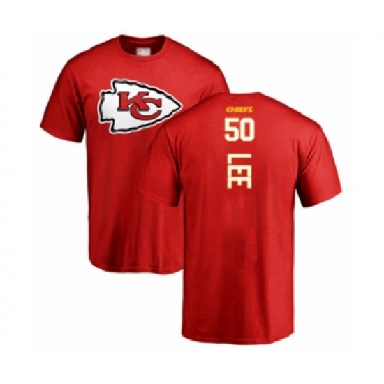 Football Kansas City Chiefs #50 Darron Lee Red Backer T-Shirt - Ujersey